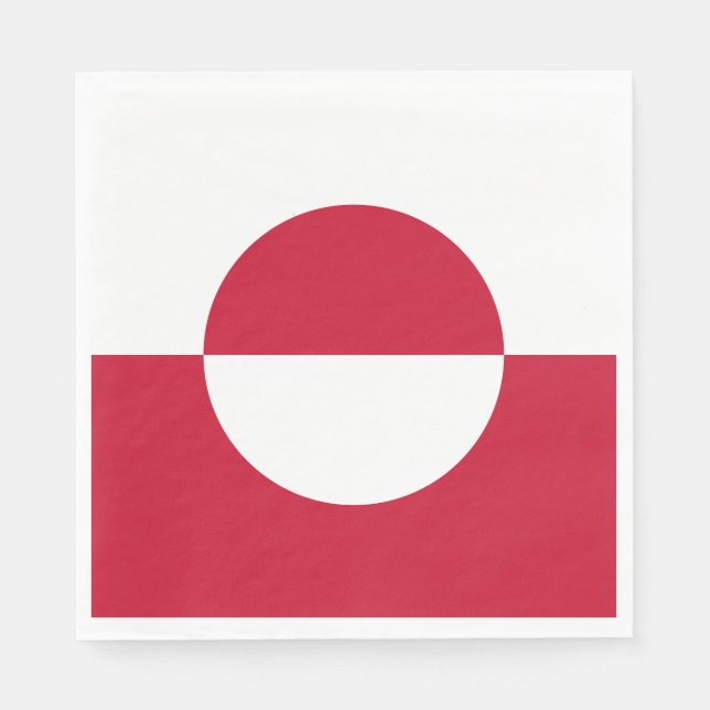 Greenland Flag Napkin (Front)