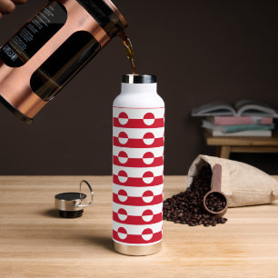 Greenland Flag pattern Water Bottle