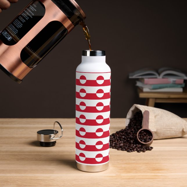 Greenland Flag pattern  Water Bottle (Coffee)