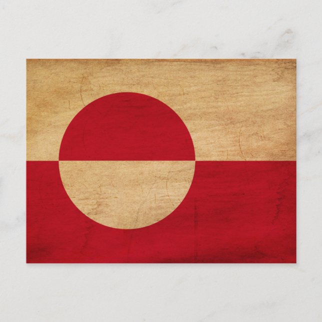 Greenland Flag Postcard (Front)