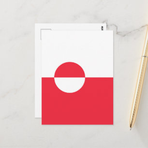 Greenland flag postcard