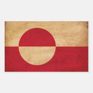 Greenland Flag Rectangular Sticker
