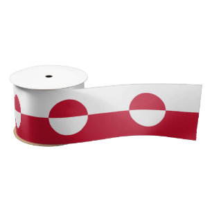 Greenland Flag Satin Ribbon