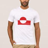 Greenland flag souvenir tshirt