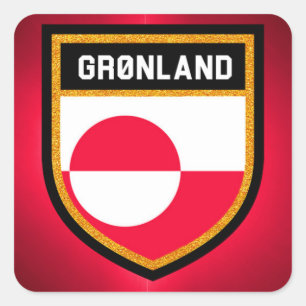 Greenland Flag Square Sticker