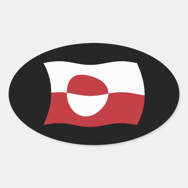 Greenland Flag Sticker (Front)