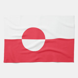 Greenland flag tea towel