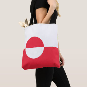 Greenland flag tote bag