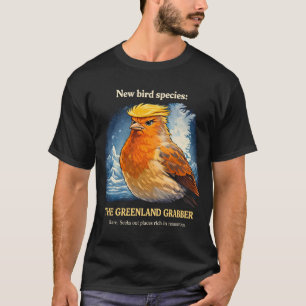 Greenland Grabber Satirical Political Bird Art T-Shirt