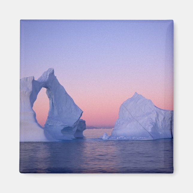 Greenland, Iceberg at sunset. Magnet (Front)