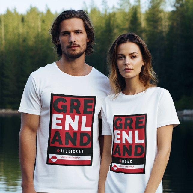 Greenland Ilulissat Arctic Destination Coordinate  T-Shirt (Creator Uploaded)