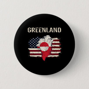 Greenland Is Another State In The Usa. Annexation  6 Cm Round Badge