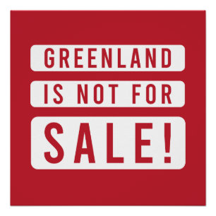 greenland is not for sale political protest americ poster