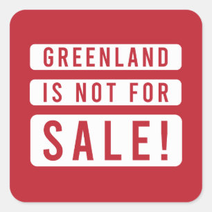 greenland is not for sale political protest americ square sticker
