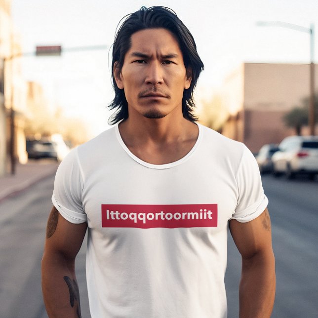 Greenland Ittoqqortoormiit Red Typography T-Shirt (Creator Uploaded)