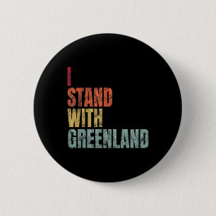 Greenland Lovers I Stand With Greenland 6 Cm Round Badge