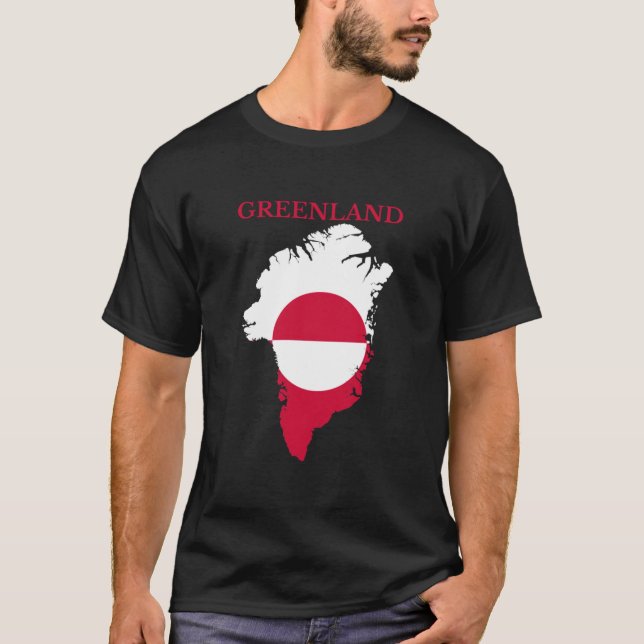 Greenland Map Flag Classic T-Shirt (Front)