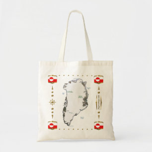Greenland Map + Flags Bag