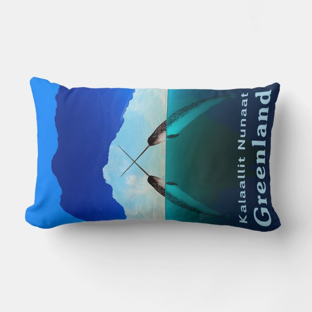 Greenland - Narwhal Lumbar Cushion (Front)