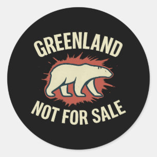 GREENLAND, Not For Sale – Polar Bear Splash Resist Classic Round Sticker