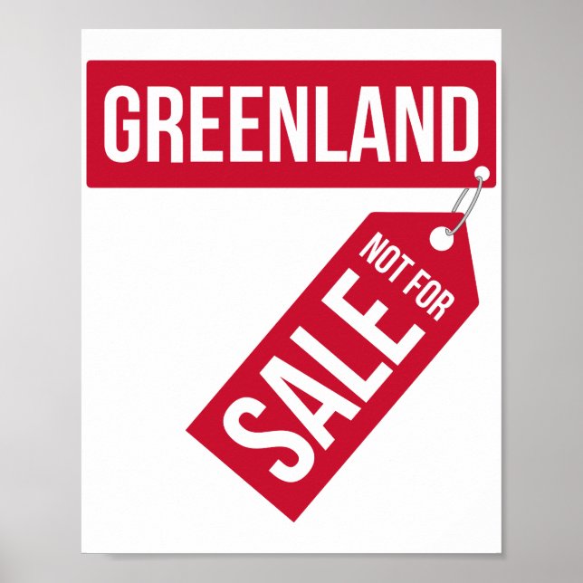 GREENLAND NOT FOR SALE POSTER (Front)