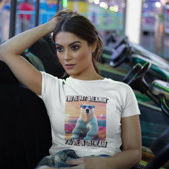 Greenland Origami Art Polar Bear In Sunglasses T-Shirt (Creator Uploaded)