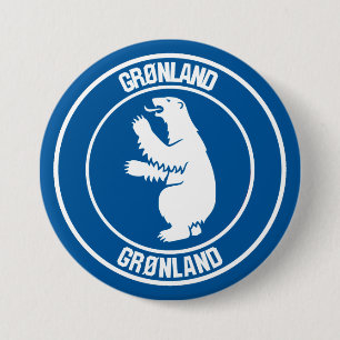 Greenland Round Emblem 7.5 Cm Round Badge