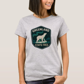 GREENLAND STAYS FREE Badge T-Shirt