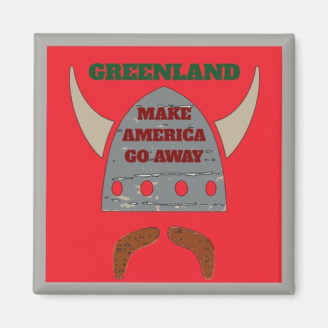 GREENLAND, Viking Head Magnet (Front)