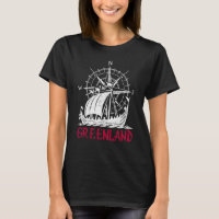 Greenland Viking Ship Compass Travel Souvenir Gree