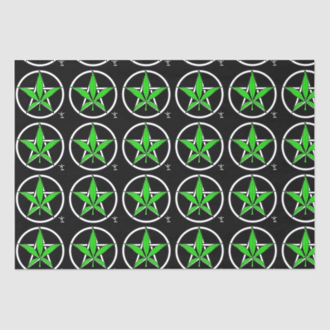 Greenleaf Pentagram Tissue Paper (Front)