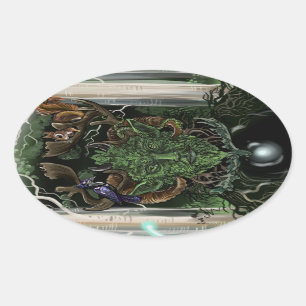 GreenMan Oval Sticker