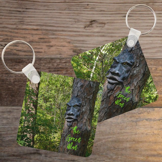 GreenMan Pagan Mythology Celtic Myth Photographic Key Ring (Creator Uploaded)