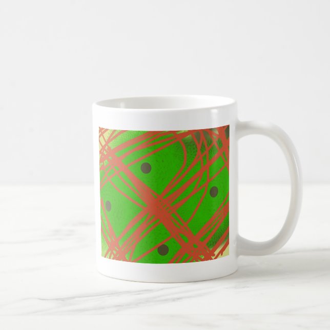 greennery abstract art coffee mug (Right)