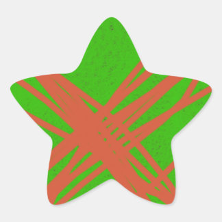 greennery abstract art star sticker
