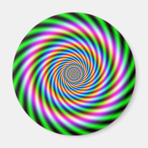 Greenpink Optical Illusion Magnet