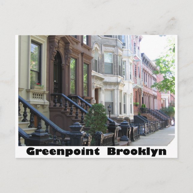 Greenpoint Brookyly Brownstone Buildings Postcard (Front)