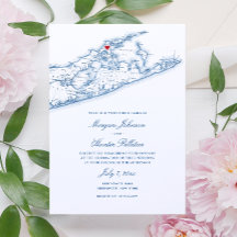 Greenport NY Map Elegant Navy Blue Wedding 
