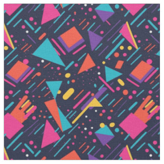 "Greens and Retro Scenes" 80s Fabric