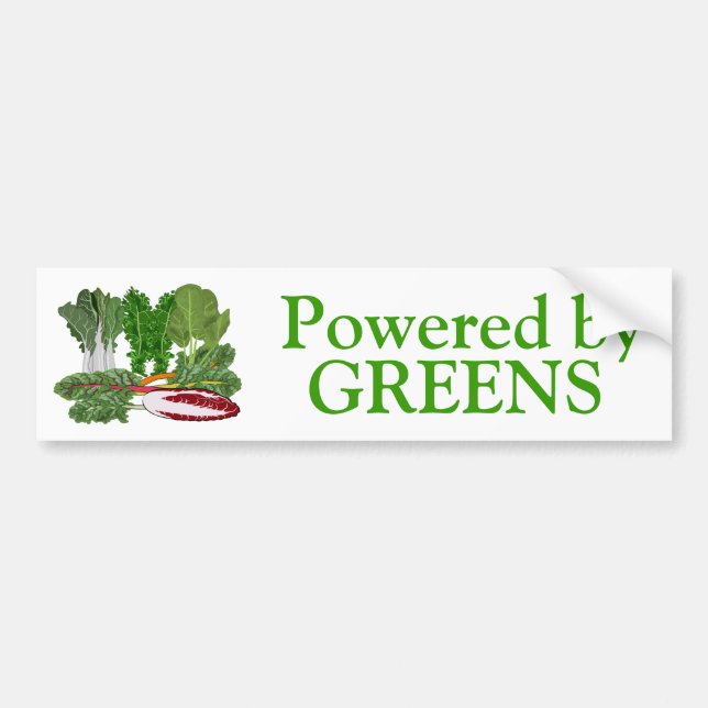 Greens Veggie Lovers Vegetables Bumper Sticker (Front)