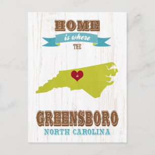 Greensboro, North Carolina Map – Home Is Where The Postcard