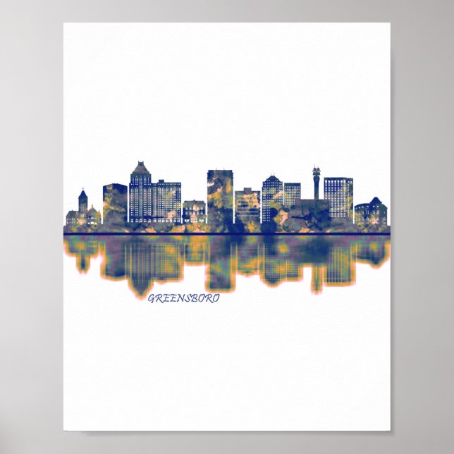 Greensboro Skyline Poster (Front)