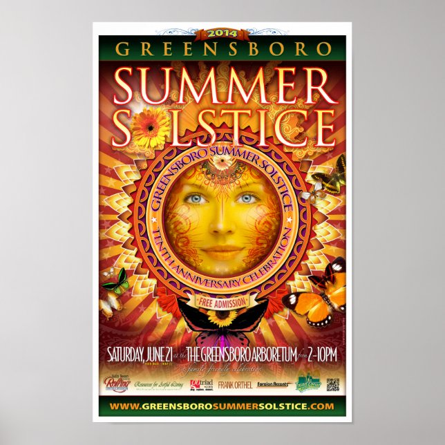 Greensboro Summer Solstice 2014 Souvenir Poster (Front)