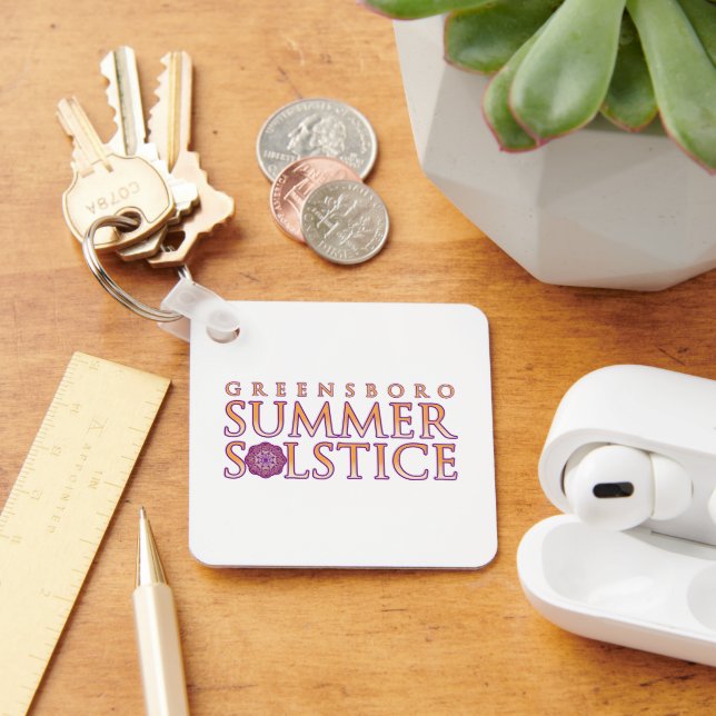 Greensboro Summer Solstice Colourful Branding Key Ring (Desk)