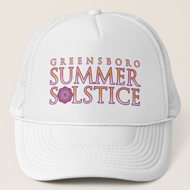 Greensboro Summer Solstice Simple Keepsake Trucker Hat (Front)