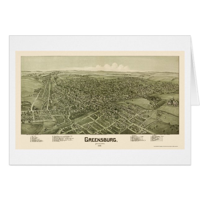 Greensburg, PA Panoramic Map - 1901 (Front Horizontal)