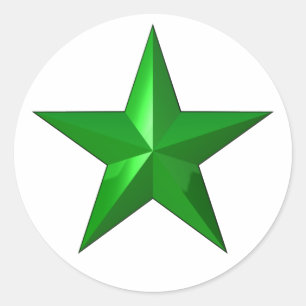 GreenStarButton Classic Round Sticker