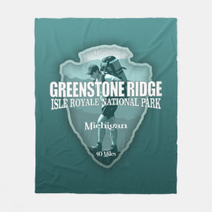 Greenstone Ridge Trail (arrowhead T) Fleece Blanket