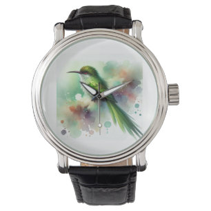 Greentailed Trainbearer 300724AREF140 - Watercolor Watch