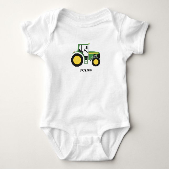 GreenTractor design Apparel Baby Bodysuit (Front)
